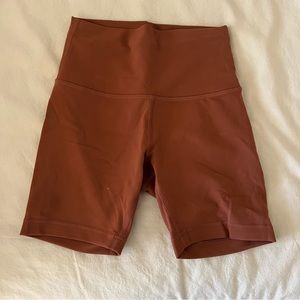 Lululemon high rise align shorts spiced chai